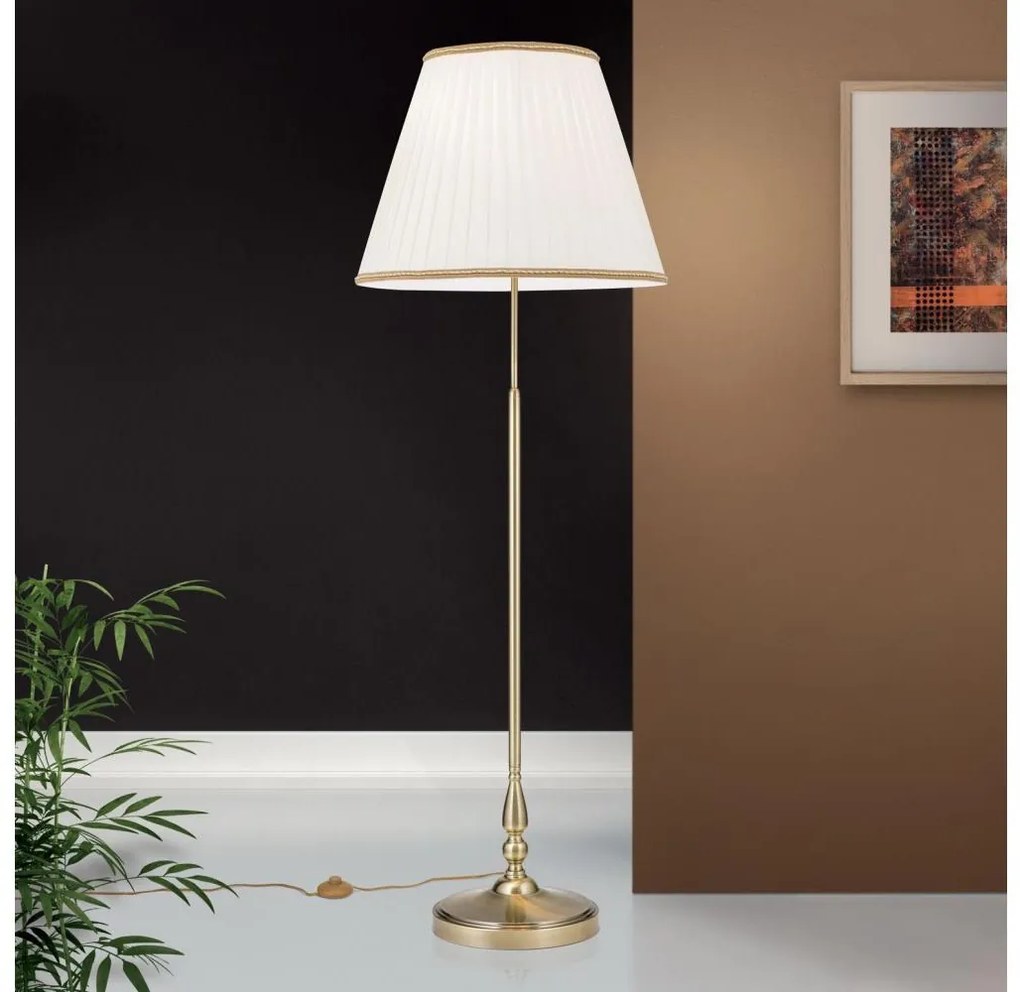 Orion Stl 12-1100/2 - Stojacia lampa TONIA 2xE27/60W/230V 154 cm biela/bronz OR0121