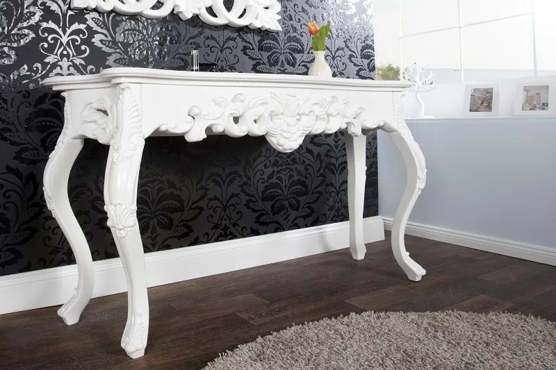 (2626) VENEZIA luxusný konzolový stolík biely 110cm