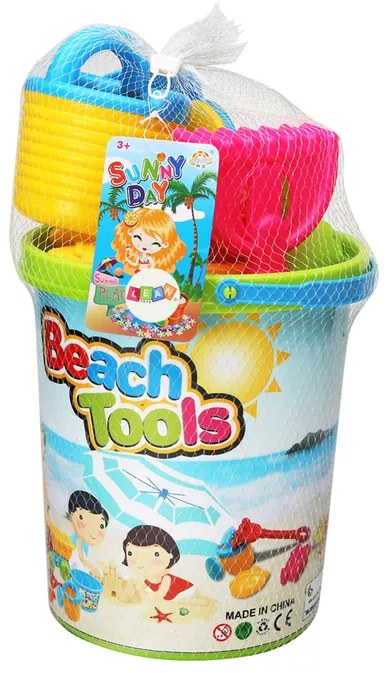 LEAN TOYS Súprava farebných hračiek do piesku – mlyn, náradie, formičky