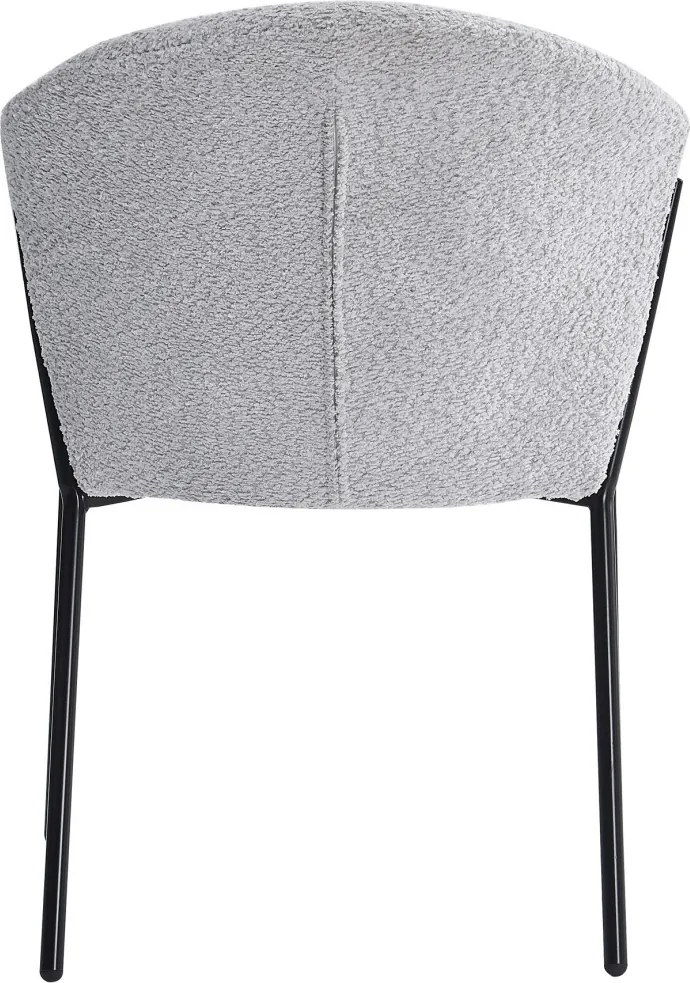 Jedálenská stolička Felicita, svetlo šedá štruktúrovaná látka