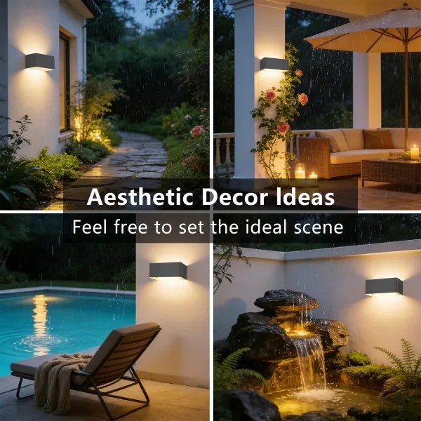 Brilagi - LED vonkajšie nástenné svietidlo DONNANI LED/7W/230V 20 cm antracit IP44