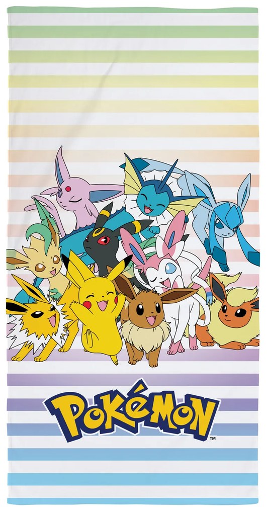 Halantex DETSKÝ BAVLNENÝ UTERÁK POKEMON 70X140 CM VZOROVANÁ