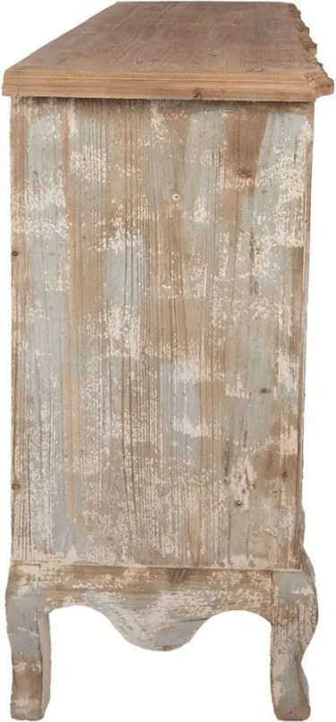 Béžová antik drevená komoda so šulíkmi Chantien - 95*38*90 cm