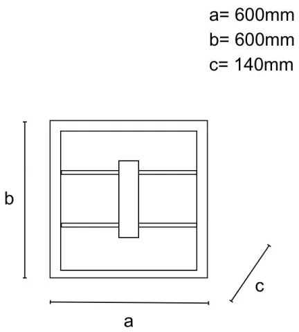 LED Stlmiteľný prisadený luster LED/55W/230V 3000-6500K + diaľkové ovládanie