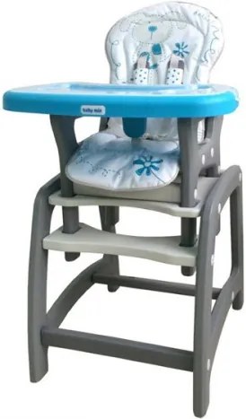 Baby Mix jedálenská stolička 2v1- modrá