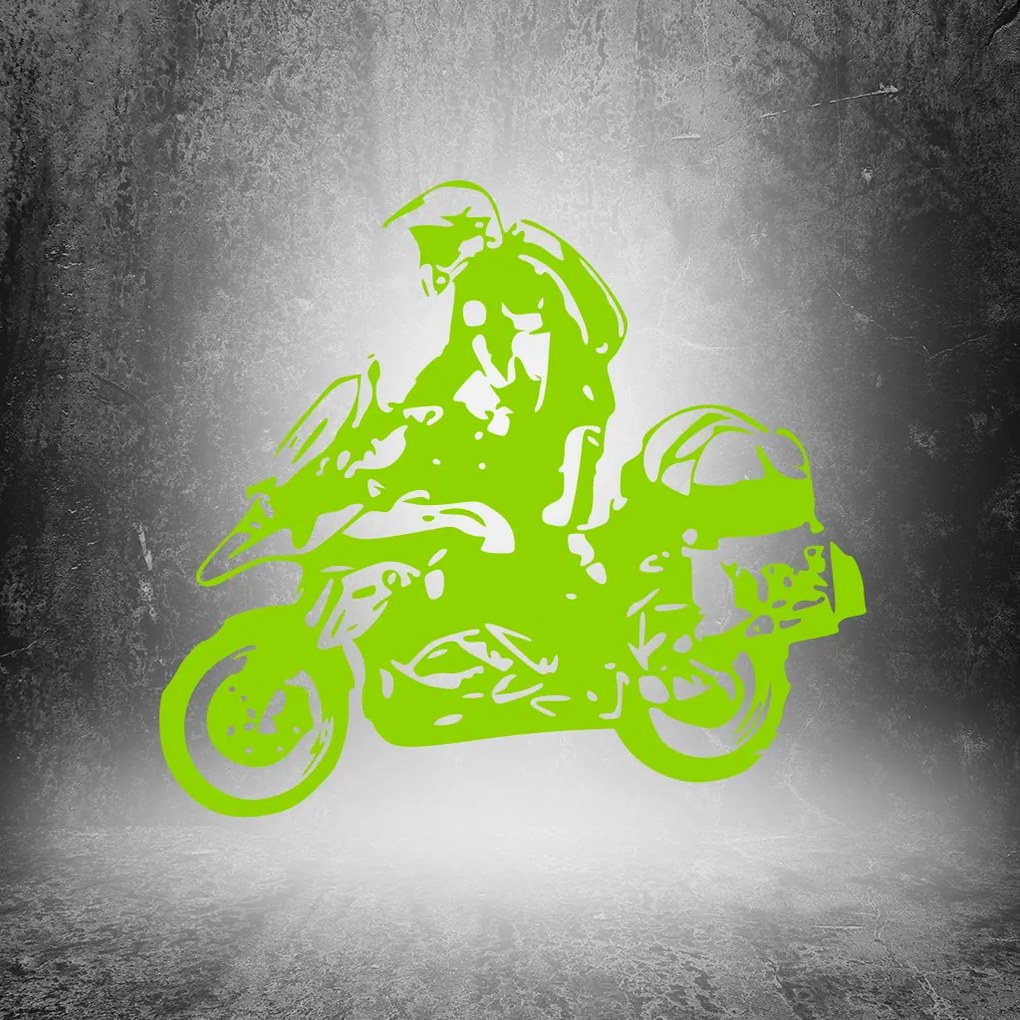 Veselá Stena Samolepka Motorka BMW GS Enduro Farba: modrá, Veľkosť: 100 x 90 cm