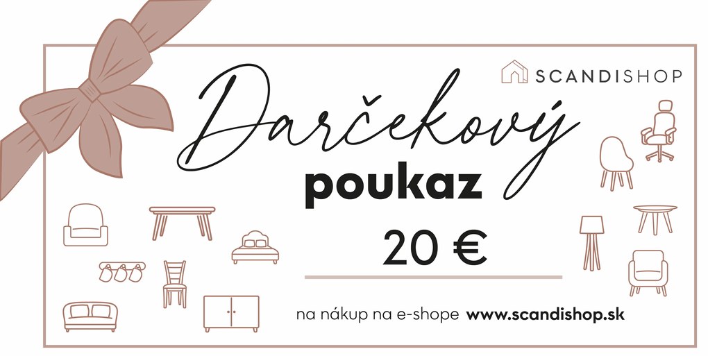 Darčekový poukaz na 20 € Forma poukazu: Elektronický