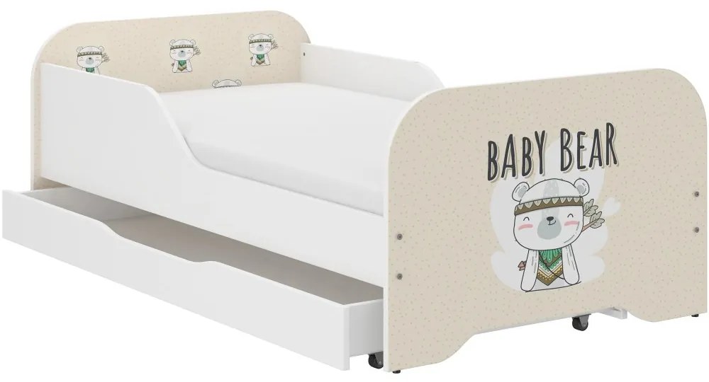 Rozkošná detská posteľ s motívom BABY BEAR 160 x 80 cm