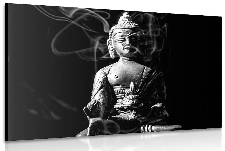 Obraz socha Budhu v čiernobielom prevedení Varianta: 120x80