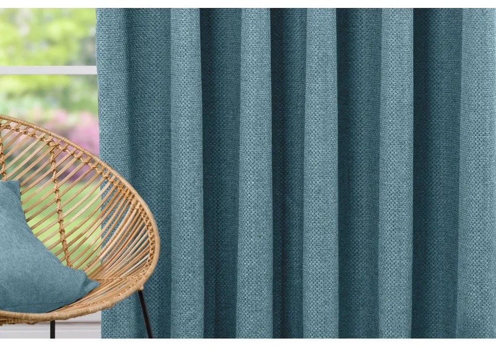 Modrý záves 140x260 cm Atacama – Mendola Fabrics