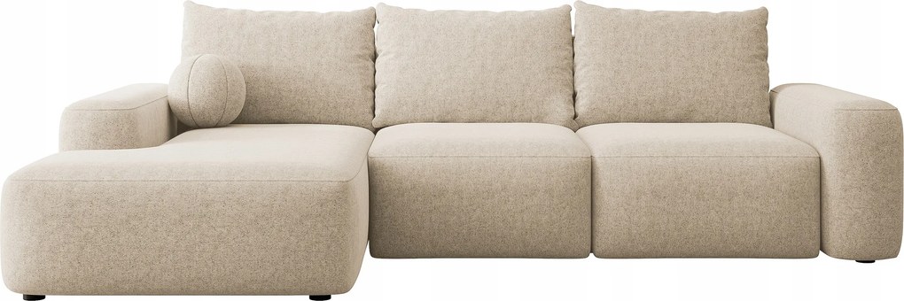 Rohová sedacia súprava Carlito (L) (béžová čierna)