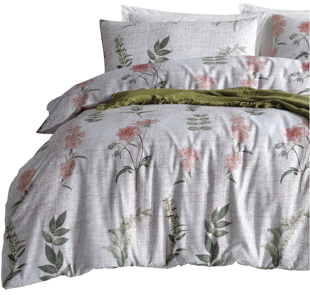 RENFORCÉ OBLIEČKY SILE EXCLUSIVE 200X220 CM, 2KS 70X80 CM KVETY