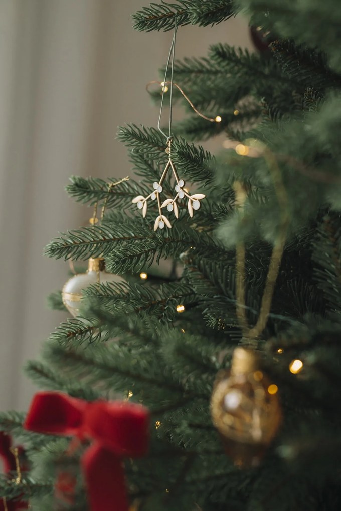 räder Kovová vianočná ozdoba Mistletoe Golden
