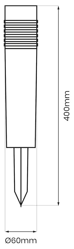 Exteriérové solárne zapichovacie svietidlo Cube, 1x čierne plastové tienidlo