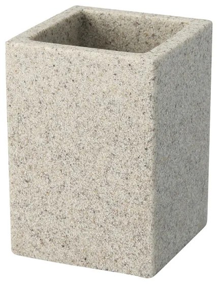 BISK Erga Sand, pohár na zubné kefky na postavenie, piesková, ERG-01596