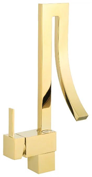 Mexen Elbrus - Vysoká umývadlová batéria, zlatá, 747100-50