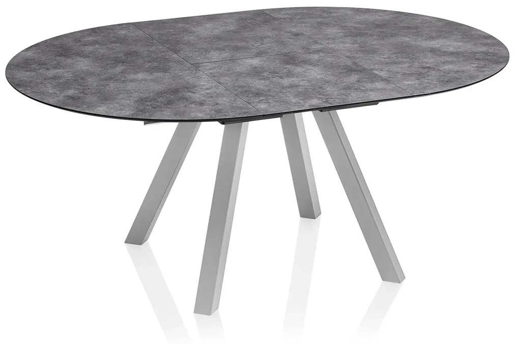 HPL rozťahovací stôl strieborný/antracit 120-170 cm