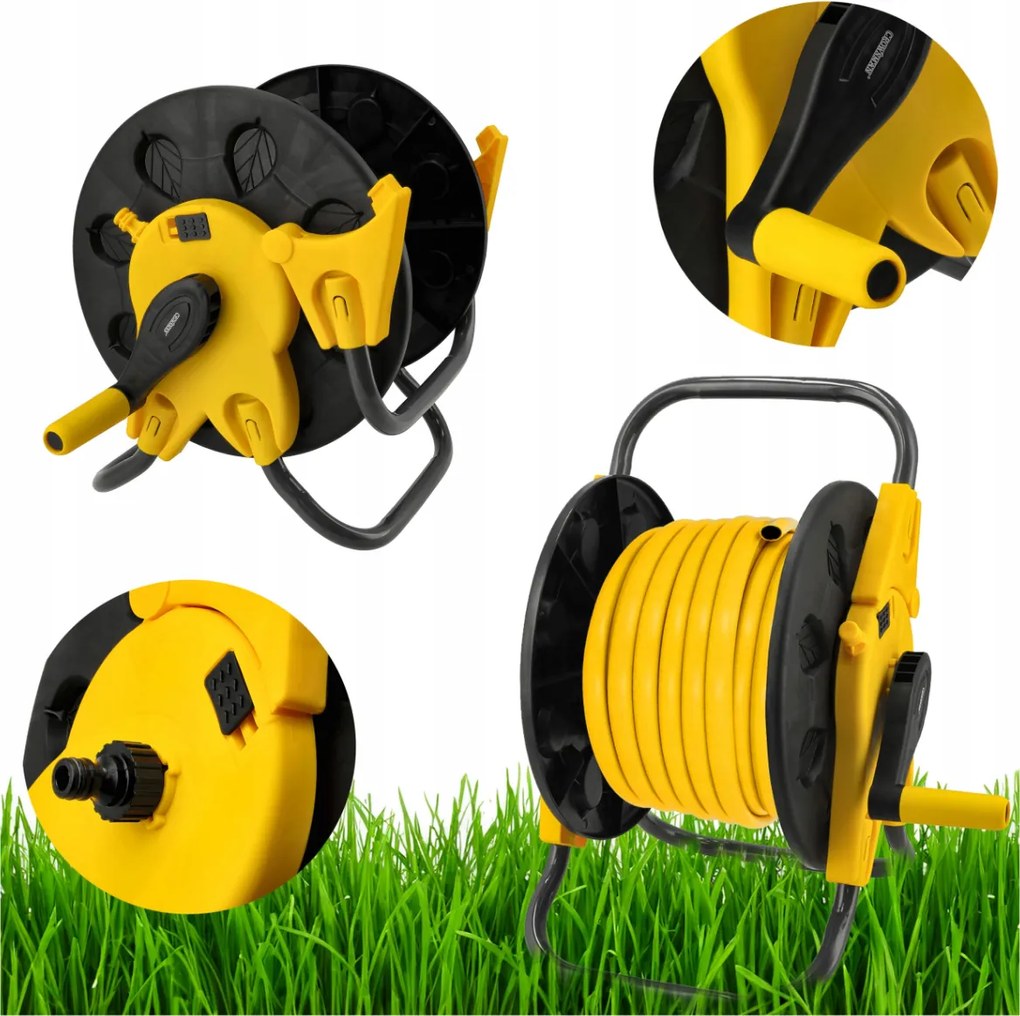 CROWNMAN Navíjací stojan na záhradnú hadicu 45m