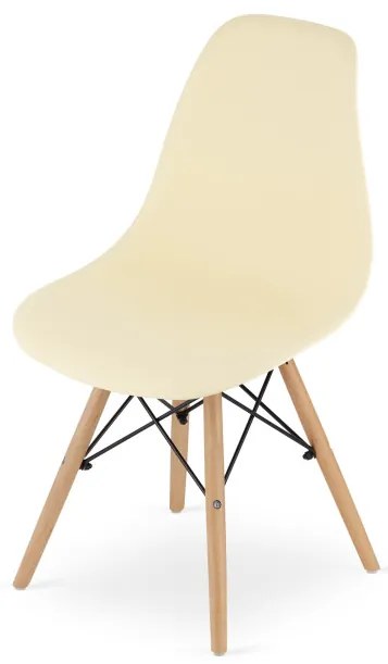 Set jedálenských stoličiek OSAKA krémové (hnedé nohy) 4ks