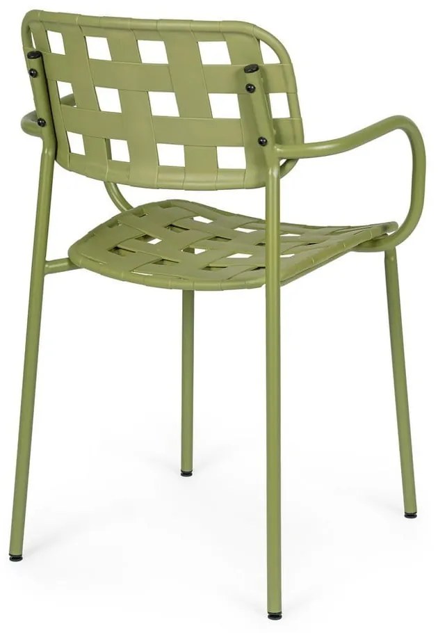 Zelené kovové záhradné stoličky v súprave 4 ks Clover – Bizzotto