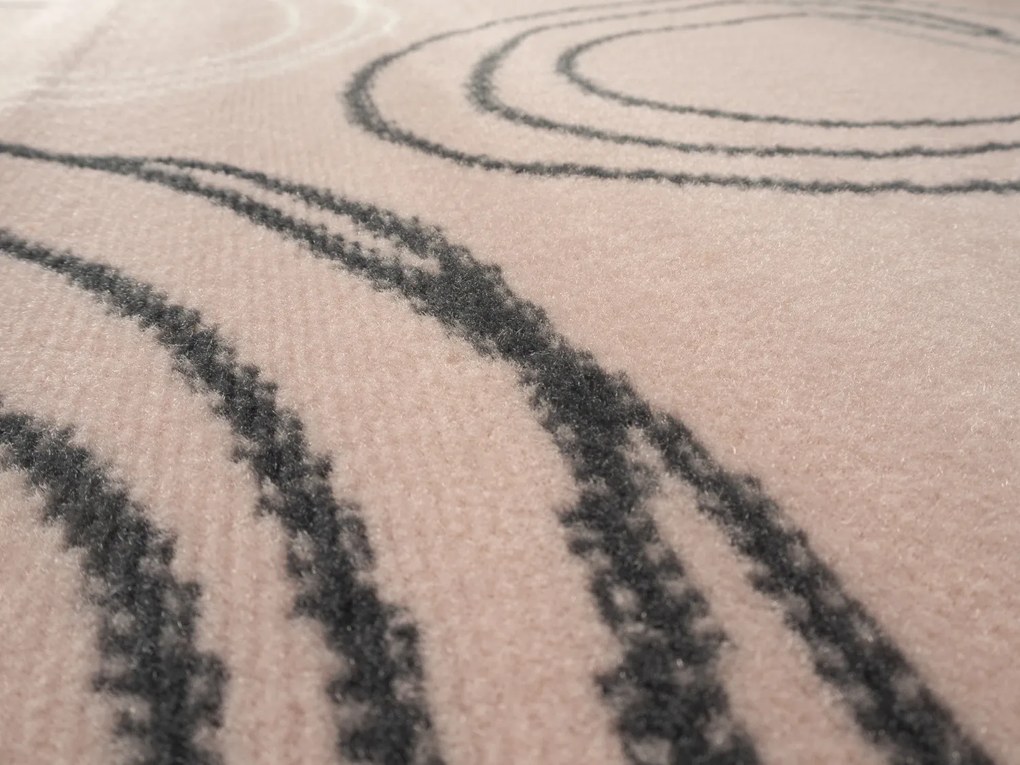 Alfa Carpets, Kusový koberec Circles powder pink, 120x170, ružová, chodba / predsieň