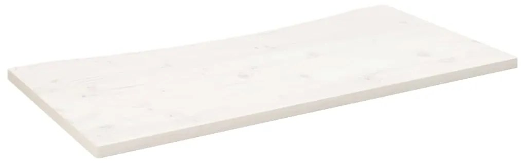 Doska stolíka biela 100x60x2,5 cm masívne borovicové drevo