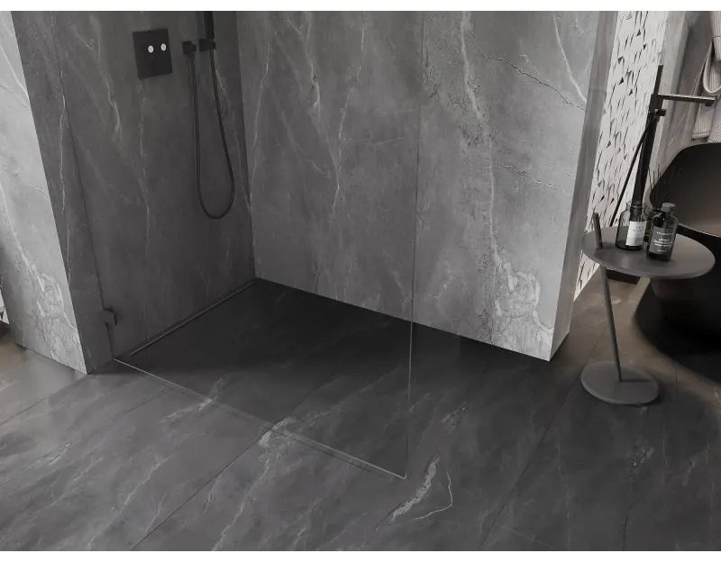 Mexen Lunar sprchová stena ľavá 90 x 200 cm, 8mm číre sklo, grafitová, 830-090-000-95-00-L