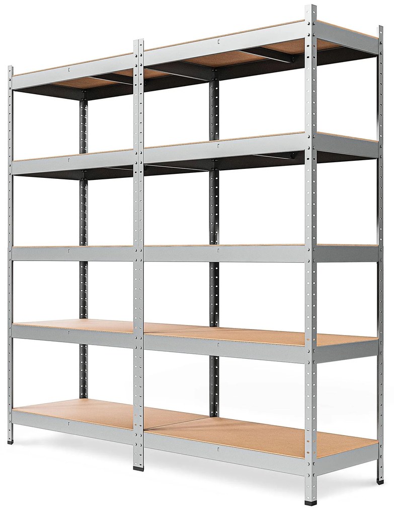 Marbo Kovový REGÁL SÉRIE SOLID 200x90x45 Pozinkovaný Rozmer regálu: 200x90x45, Počet Políc: 6, Celková nosnosť regálu: 1200 KG