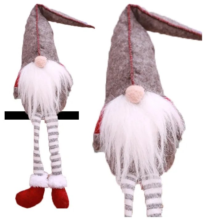 Dekoratívny trpaslík SANTA CLAUS 45 cm - viac farieb Farba: Sivá