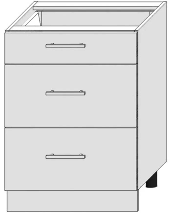 Skrinka do kuchyne Bono D60s/3 Biela Alaska/Biely