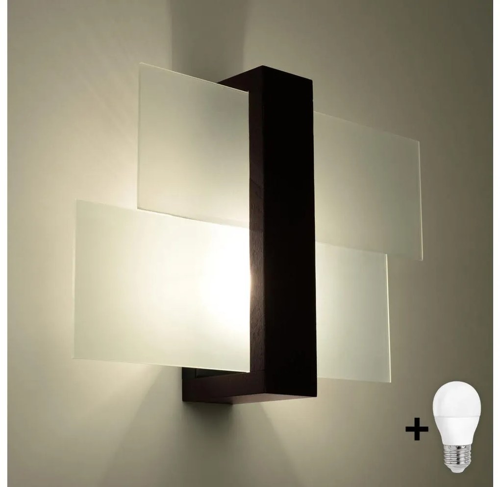 Brilagi -  LED Nástenné svietidlo HERA 1xE27/7,5W/230V wenge BG0547