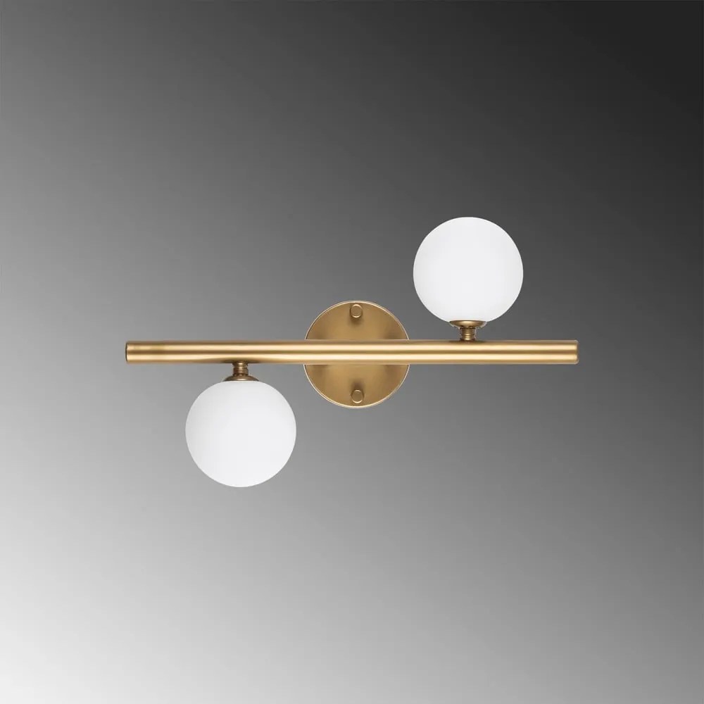 Nástenné svietidlo v zlatej farbe Domino – Opviq lights