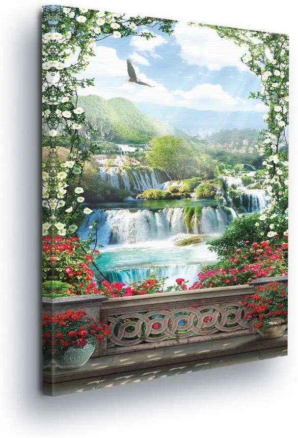 GLIX Obraz na plátne - View of the Waterfalls II 100x75 cm