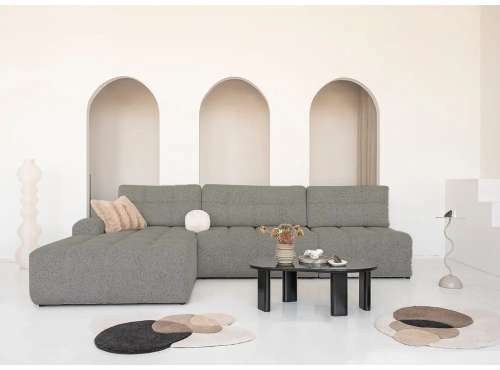 Svetlohnedá rozkladacia modulárna rohová pohovka s úložným priestorom (ľavý roh) Lulu – Miuform