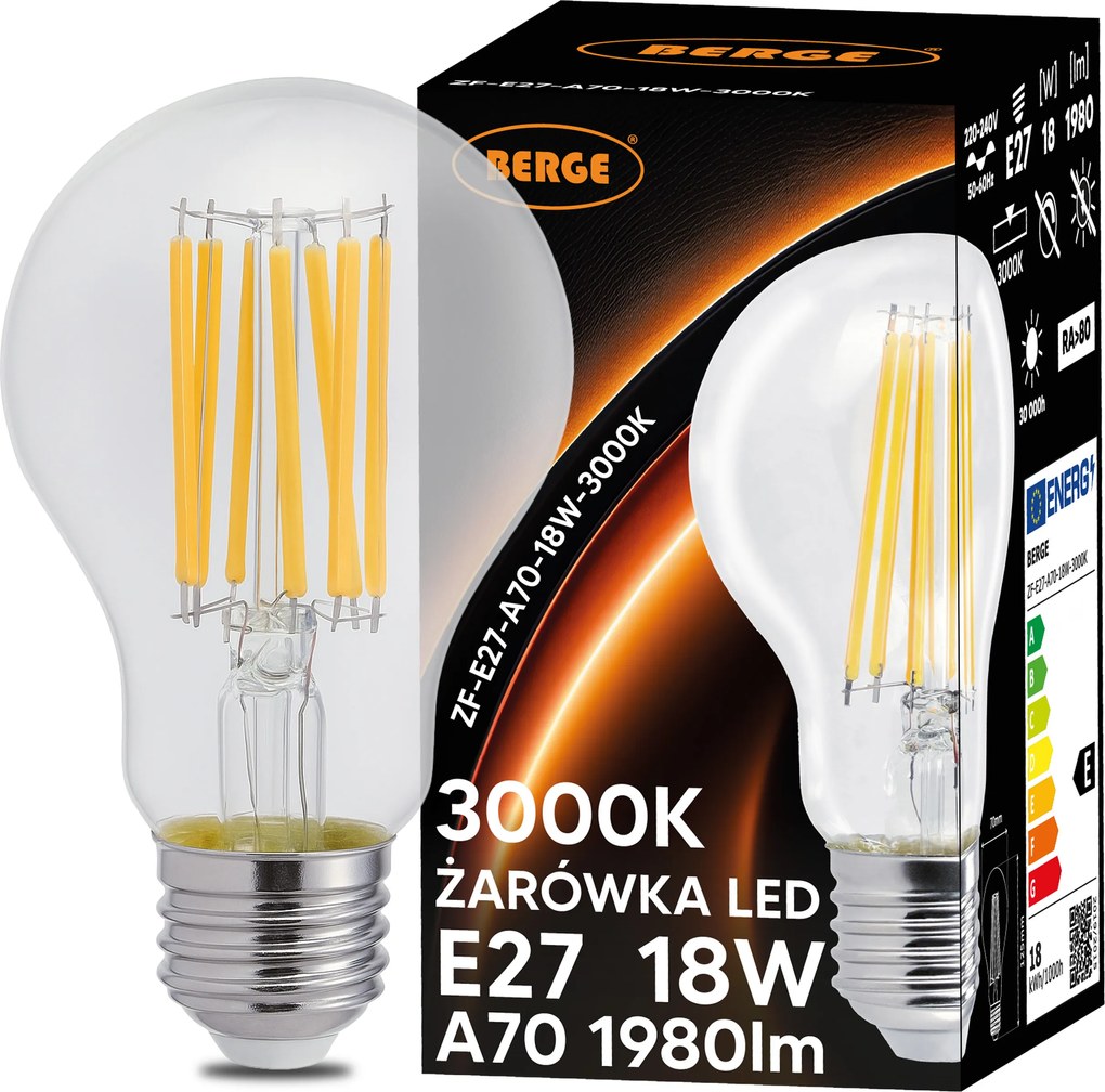 SADA 6x LED žiarovka E27 18W 1980lm 3000K  - tepla biela
