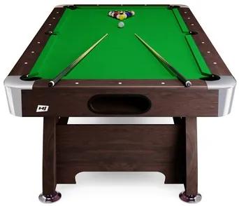 Hop-Sport Biliardový stôl Vip Extra 8 FT hnedo/zelený