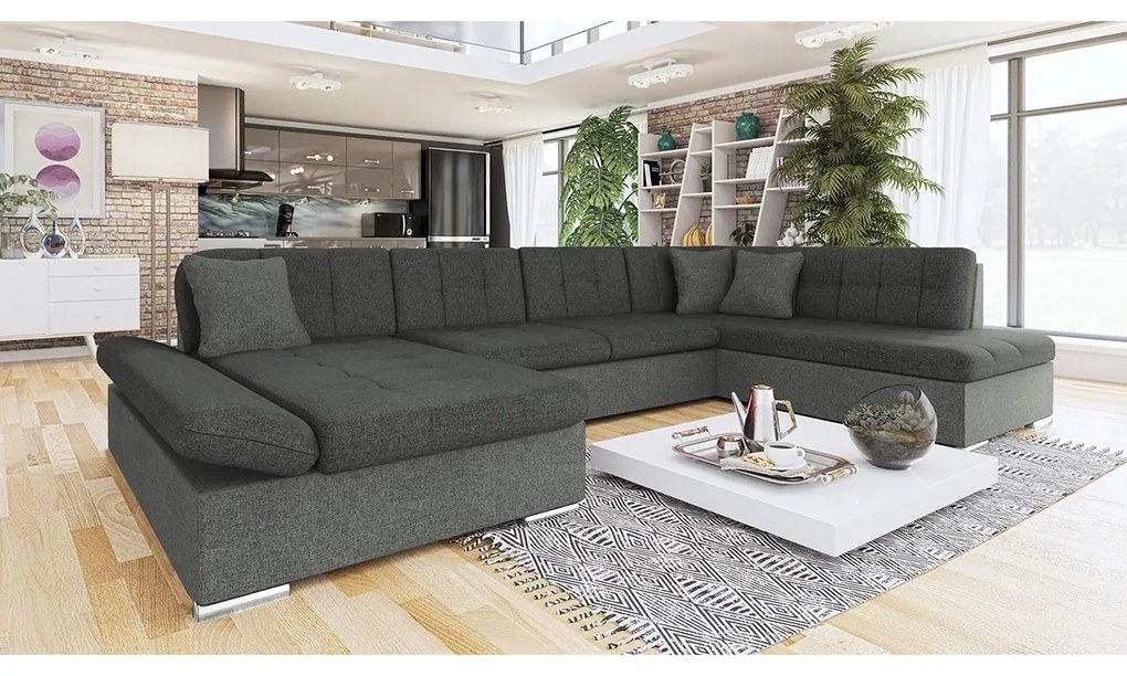 Rohová sedacia súprava Genero Sale, Dostupné poťahy: ekokoža Soft 011 + Lux 06 + Lux 5, Strana: Ľavá