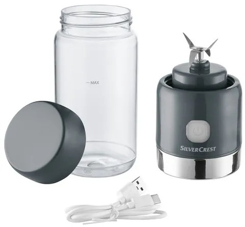 SILVERCREST® KITCHEN TOOLS Prenosný mixér na smoothie SSMA 67 B2 (sivý) (100369387)