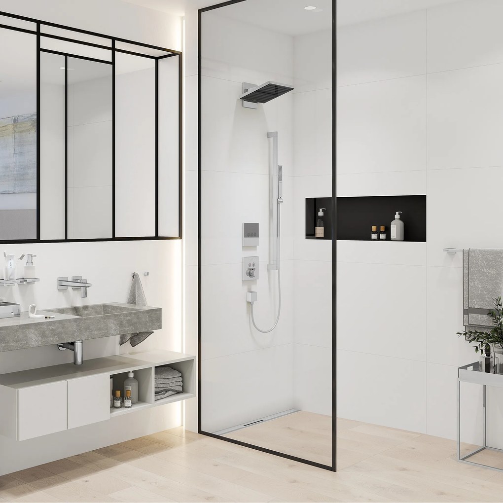Hansgrohe Pulsify E, sprchová súprava 100 1jet EcoSmart+ so sprchovou tyčou 900 mm, chrómová, HAN-24381000