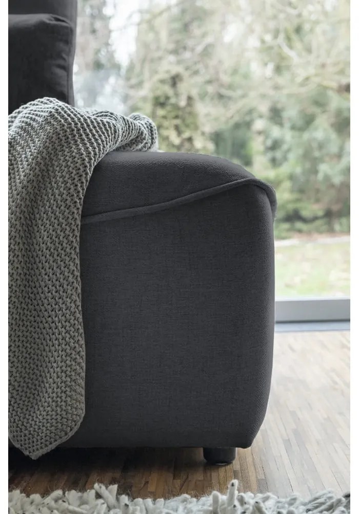 Tmavosivá rozkladacia rohová pohovka (variabilná) Homely Tommy – Miuform