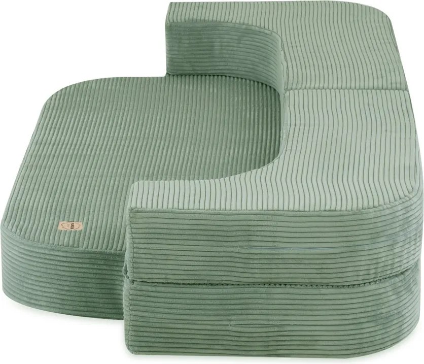 Rozkladacia detská pohovka - zelená, prémiový menčester