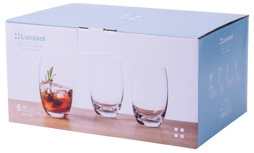 Poháre Tumbler 460 ml 6 ks - Optima Glas Lunasol - 322679