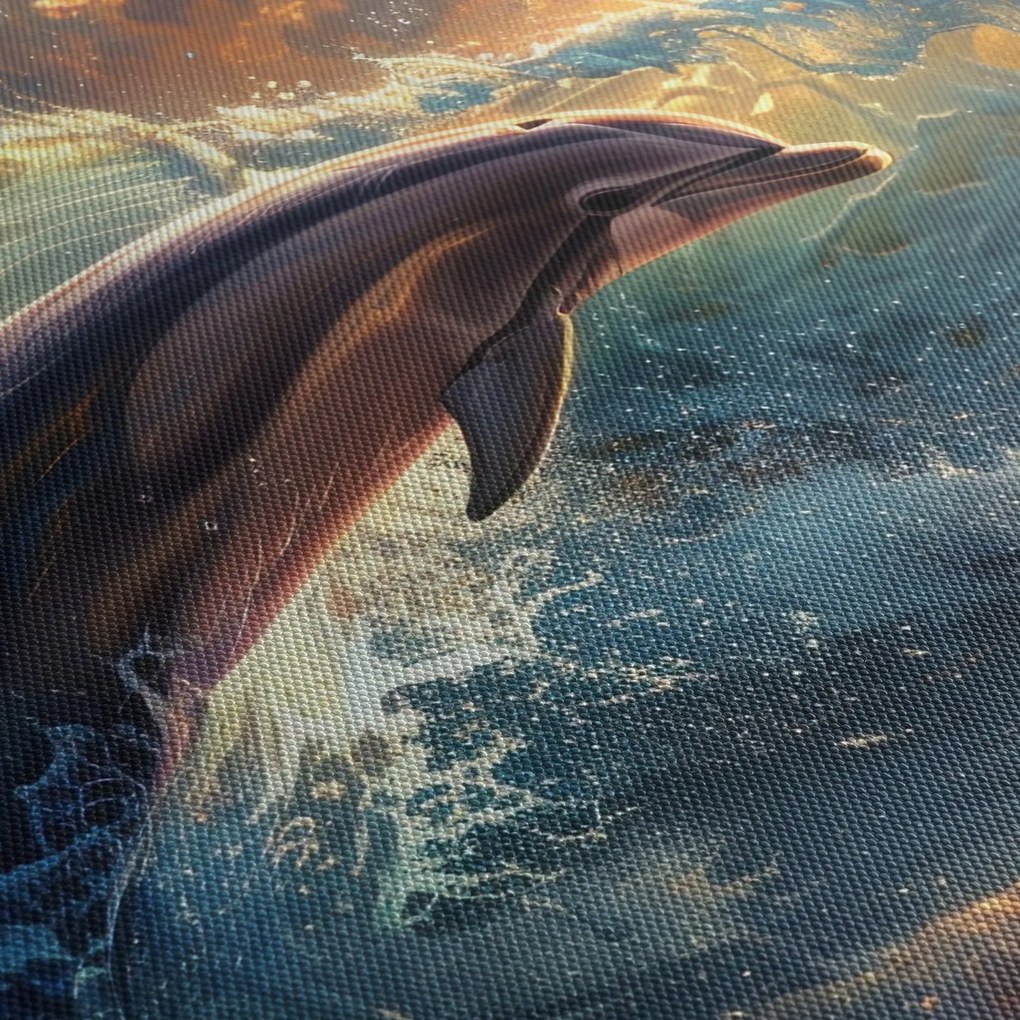 Obraz - Delfín, ilustrácie (90x60 cm)
