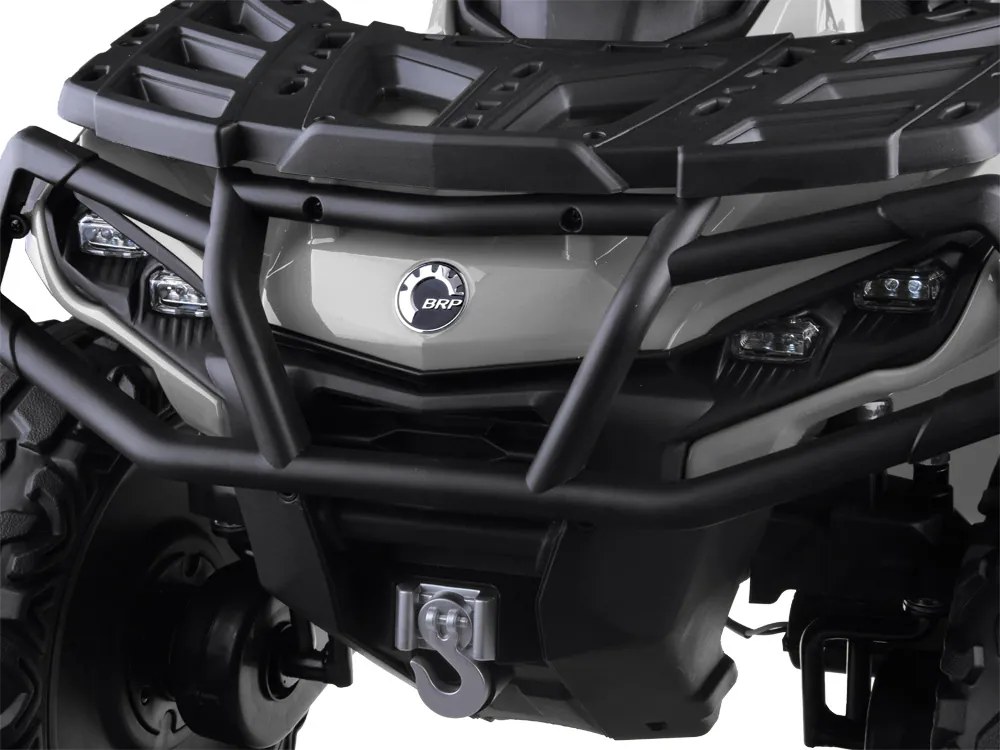 JOKOMISIADA Detská štvorkolka na akumulátor pre 2 osoby CAN-AM OUTLANDER 4x4 s LED panelom sivá PA0326