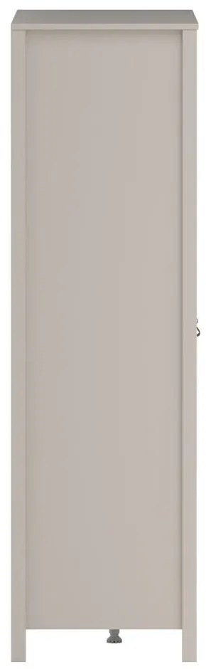 Sivobéžová šatníková skriňa so zrkadlom 150x199x58 cm Madrid – Tvilum