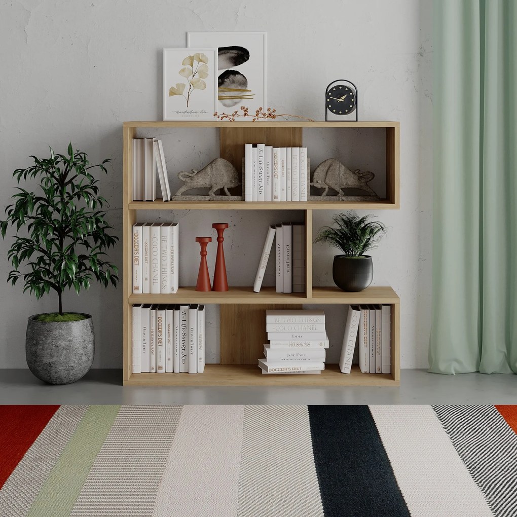 Moderná knižnica Houseland Molly dub prírodný