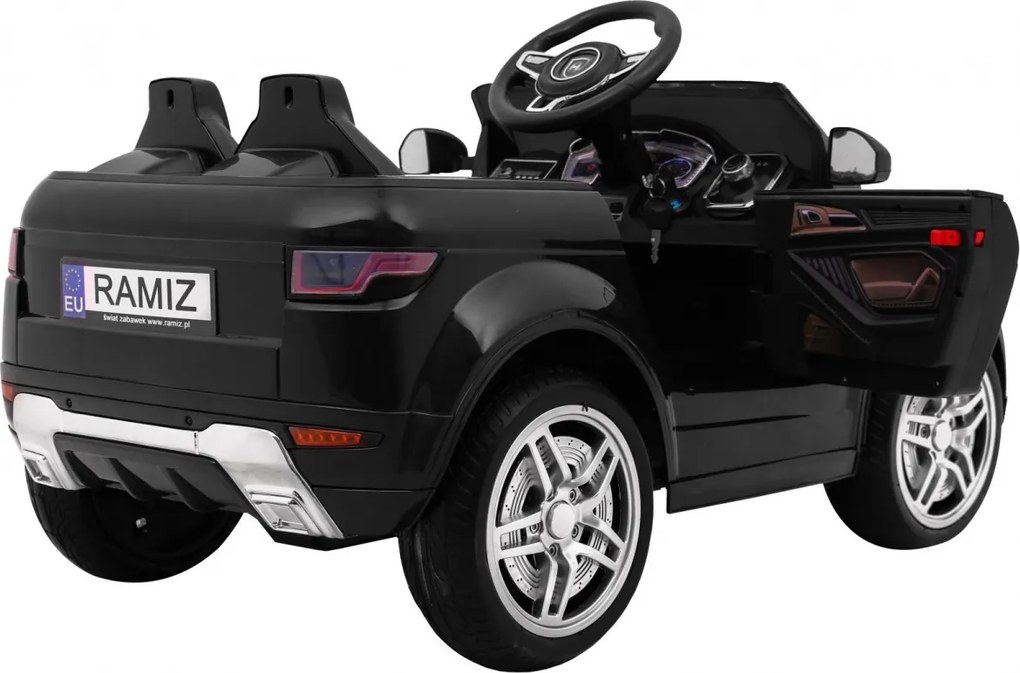 Ramiz Elektrické autíčko Rapid Racer pre deti, čierne SUV + diaľkové ovládanie