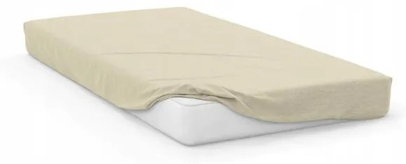 Bavlnené Jersey posteľné prádlo SOFT 140x200 cm + 25 cm krémové