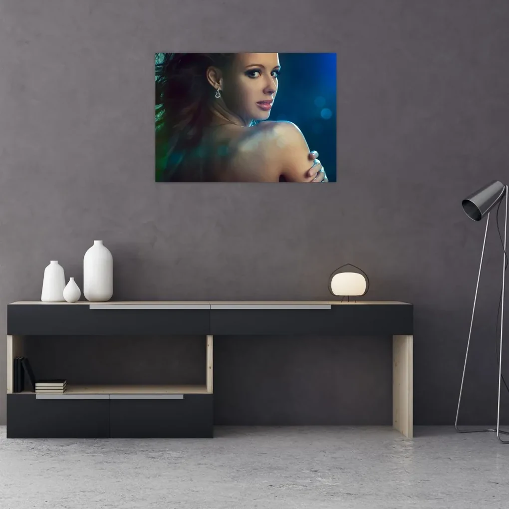 Obraz - Pohľad mladej ženy (70x50 cm)