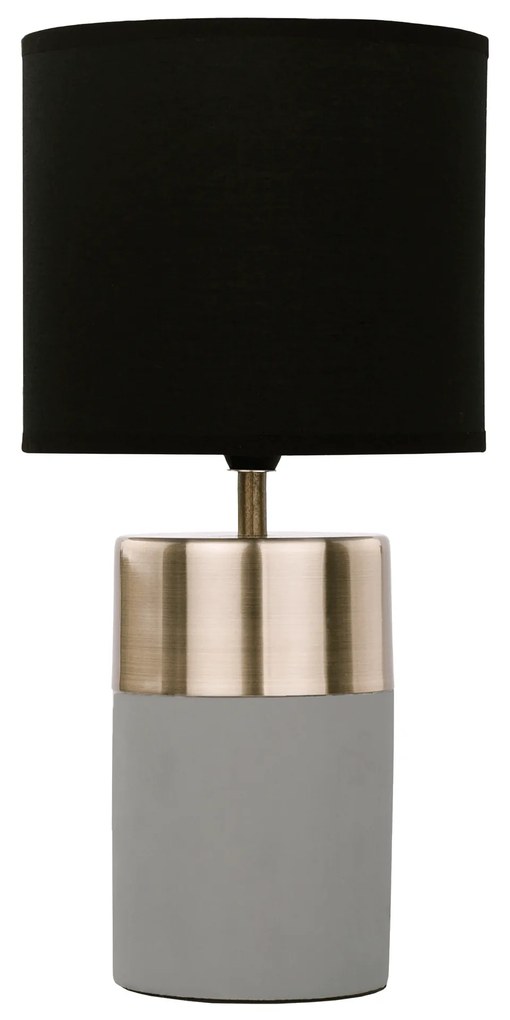 Stolná lampa, svetlosivá/čierna, QENNY TYP 20 LT8371